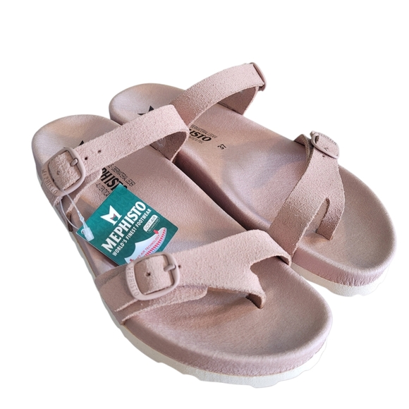 Mephisto Shoes - NWT Mephisto Kristal pink Sandvel Suede sandals - 37 (6.5 -7 US)     F16